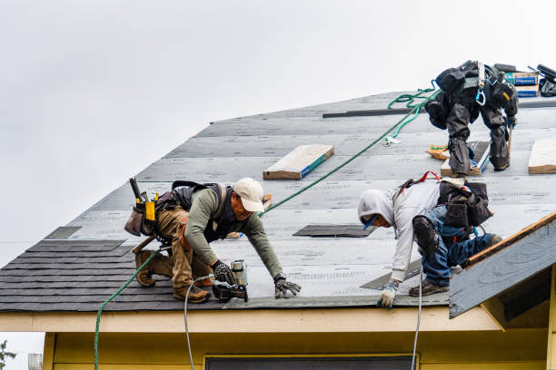 Professional Gutter Installation technician working in Zieglerville, PA